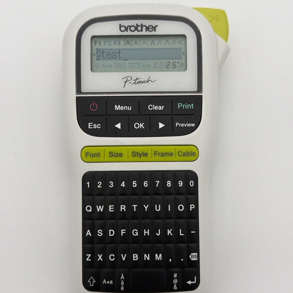 Brother P-Touch PT-H110 Label Maker Tested Working TZe Tape Unit Only
